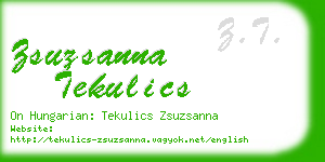 zsuzsanna tekulics business card